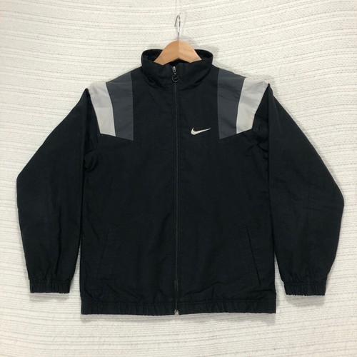 Nike Kids Track Jacket Full Zip Lightweight Black Gray Size Large (14/16) - Picture 2 of 9