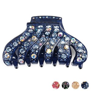 Womens-Korean-Trend-Acrylic-Rhinestone-Fully-jewelled-Large-Hair-Claw