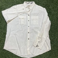 Burberry Button Up Shirt Large Vintage 90s White Polo Collared Tee