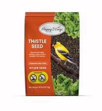 Happy Wings Nyjer/Thistle Seeds Wild Bird Food - 15 Pounds No Grow Seed