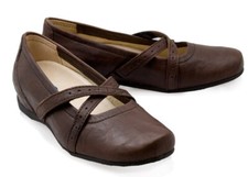 Wolky Cusani Brown Leather Comfort Mary Jane Shoes Size 40