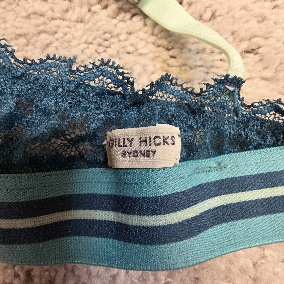 Sujetador Inalámbrico Gilly Hicks Azul Encaje Correa Espagueti XS Foto 3 de 4