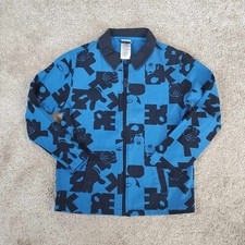 Disney Parks Mickey Zip Up Jacket 100 Cotton Kids Size 9/10 Blue  Black