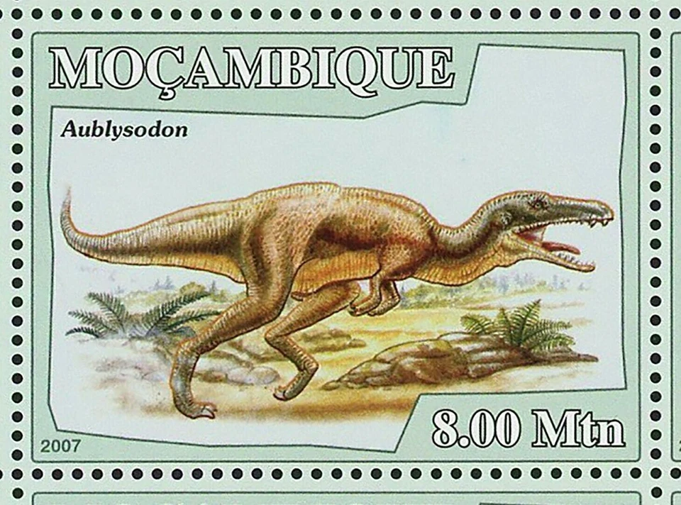 Sello de dinosaurios Aublysodon Velociraptor Coelurus S/S MNH #2964-2969 Foto 3 de 4