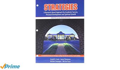 Strategies : A Research-Based Approach for Academic Success Personal Development