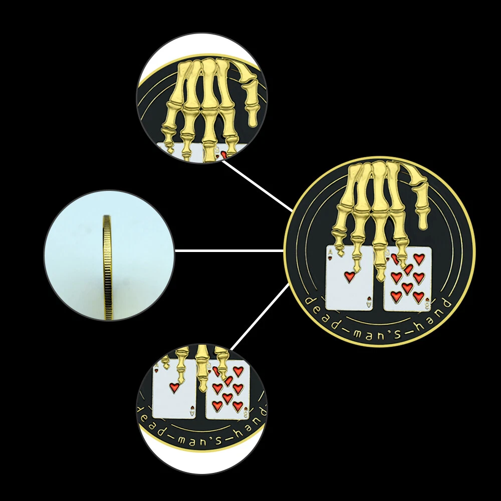 Chip Gold-Gedenkmünze Klassisches Las Vegas Tote Männer Hand Medaillen - Bild 4 von 11