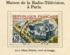 PHOTO NON CONTRACTUELLE TIMBRE FRANCE OBLITERE N° 1402 MAISON DE LA RADIO PARIS