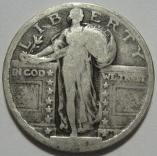 1921 G/VG STANDING Quarter, KEY Date, FREE Shipping