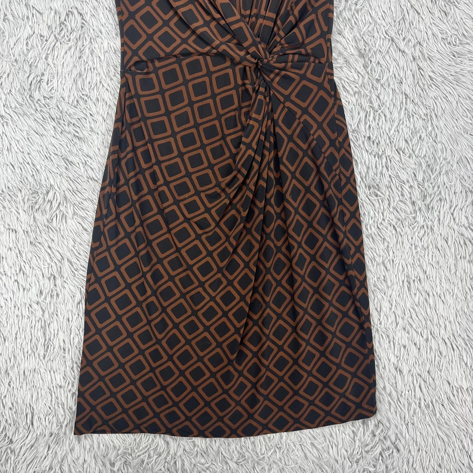 Vestido Vaina Lauren Ralph Lauren Para Mujer 14 Marrón Negro Jersey Tejido Elástico Foto 3 de 4