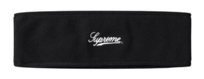 Supreme Polartec Logo Headband schwarz Fleece Logo NEU one size 