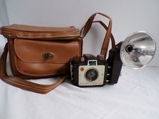 Vintage 1950's Kodak Brownie Holiday Flash Camera w/Strap  Flashholder