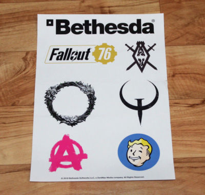 Fallout 76 Rage 2 Quake Champions Aufkleber Sticker Set Gamescom 2018 PS4 Xbox