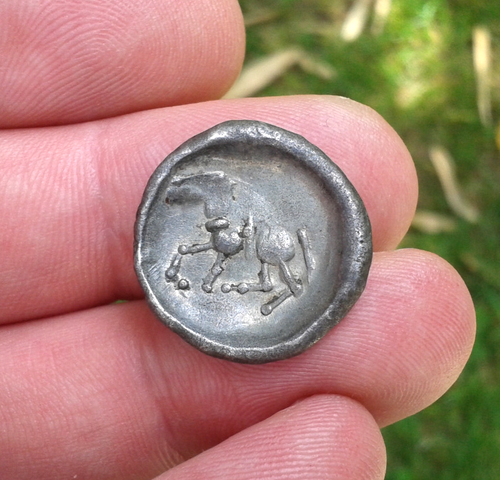Monnaie gauloise tétradrachme Celte du danube argent superbe - Foto 2 di 2