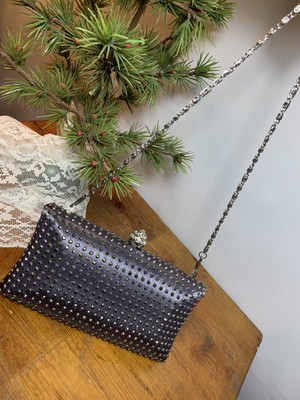 hard clutch wallet with clasp