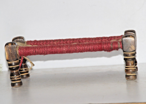 Vintage Colorful Wooden Handmade Traditional Jute Rope Charpai Khat khatli Stool - Picture 7 of 11