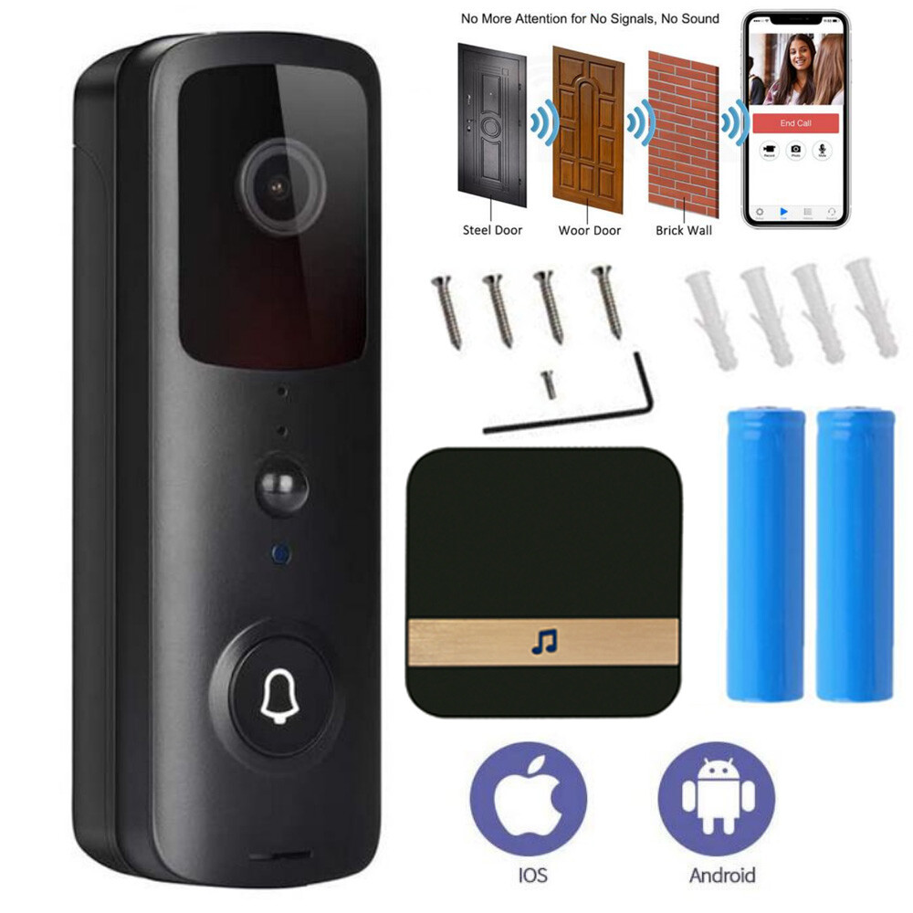 1080P HD Wireless WiFi Video Doorbell Smart Ring Door Bell Chime Camera♛