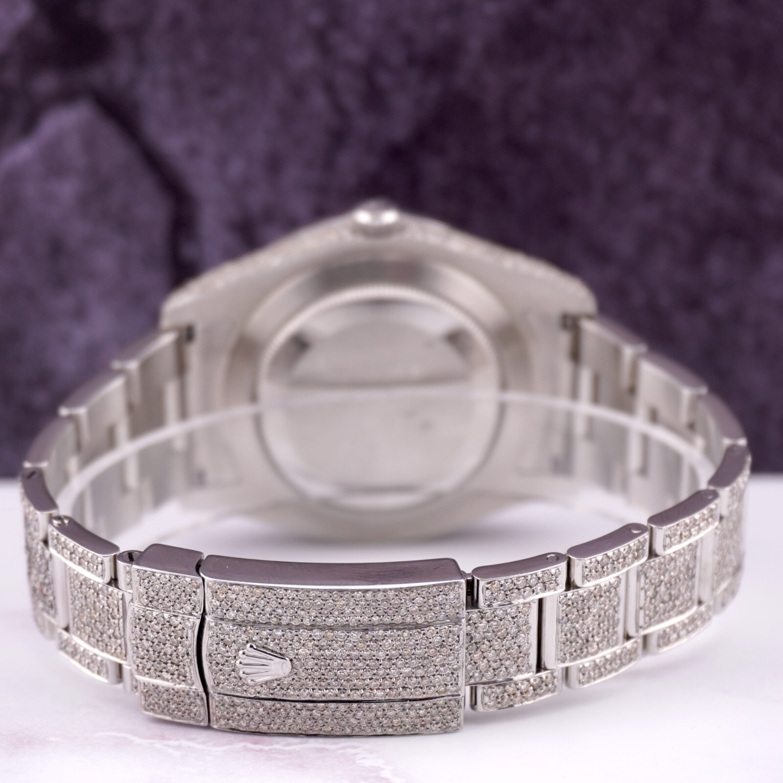 Rolex Men's Datejust 41mm Iced 18ct Diamonds Oyster Steel Watch Ref: 116300 image 7