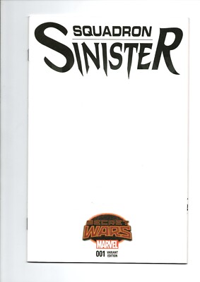 Squadron Sinister #1, Secret Wars, Blank Variant, Marvel Comics, 2015