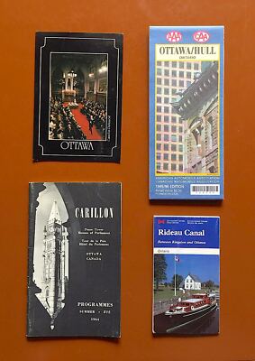 Maps, Guides, Postcards for Ottawa, Peace Tower, Rideau Canal