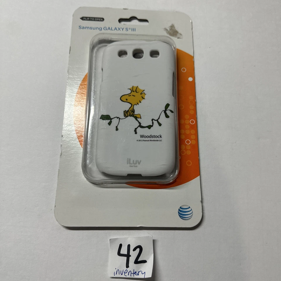 Funda rígida iLuv Peanuts para Samsung Galaxy S 3 Woodstock blanca nueva sellada Foto 3 de 3