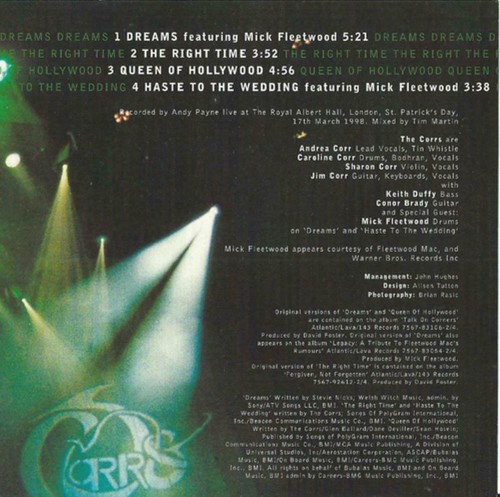 Dreams: Live at the Albert Hall, St. Patrick's Day March 17th, 1998 CD Anam - Picture 2 of 2