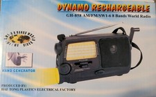 Dynamo Rechargeable GH- 858 AM/FM/SW 1-6 8 Band WORLD RADIO NEW wBOX Crank radio