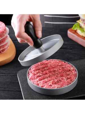 TIANTOU Burger Press, Stainless Steel Adjustable Hamburger Meat Press, Non Stick Patty Making Molds Are Suitable For Beef, Vegetables, Burgers And Cooking,BPA Free - Ideal For BBQ, Silver - Foto 5