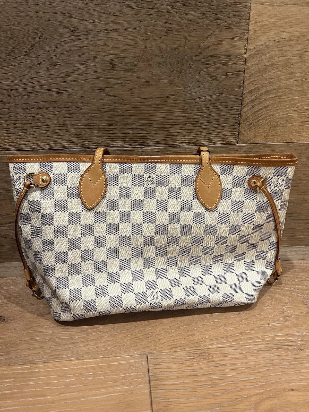 LOUIS VUITTON（LV） Borsa a tracolla Louis Vuitton NeverFull bianca azzurra