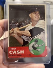 1963 Topps Baseball Norm Cash Detroit Tigers Card #445