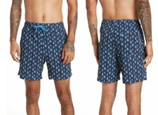 NWT MR. SWIM Sailboat Print 4-Way Stretch Swim Trunks - Small