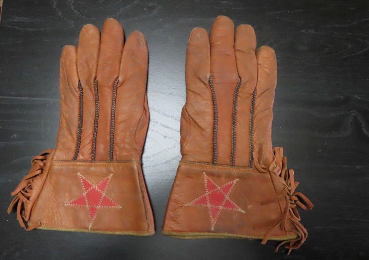小物 Vintage Star leather glove Vintage Star leather glove
