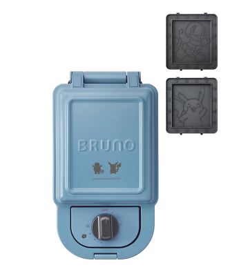 Pokemon x BRUNO Hot Sandwich Maker Single Blue Pokemon Pikachu