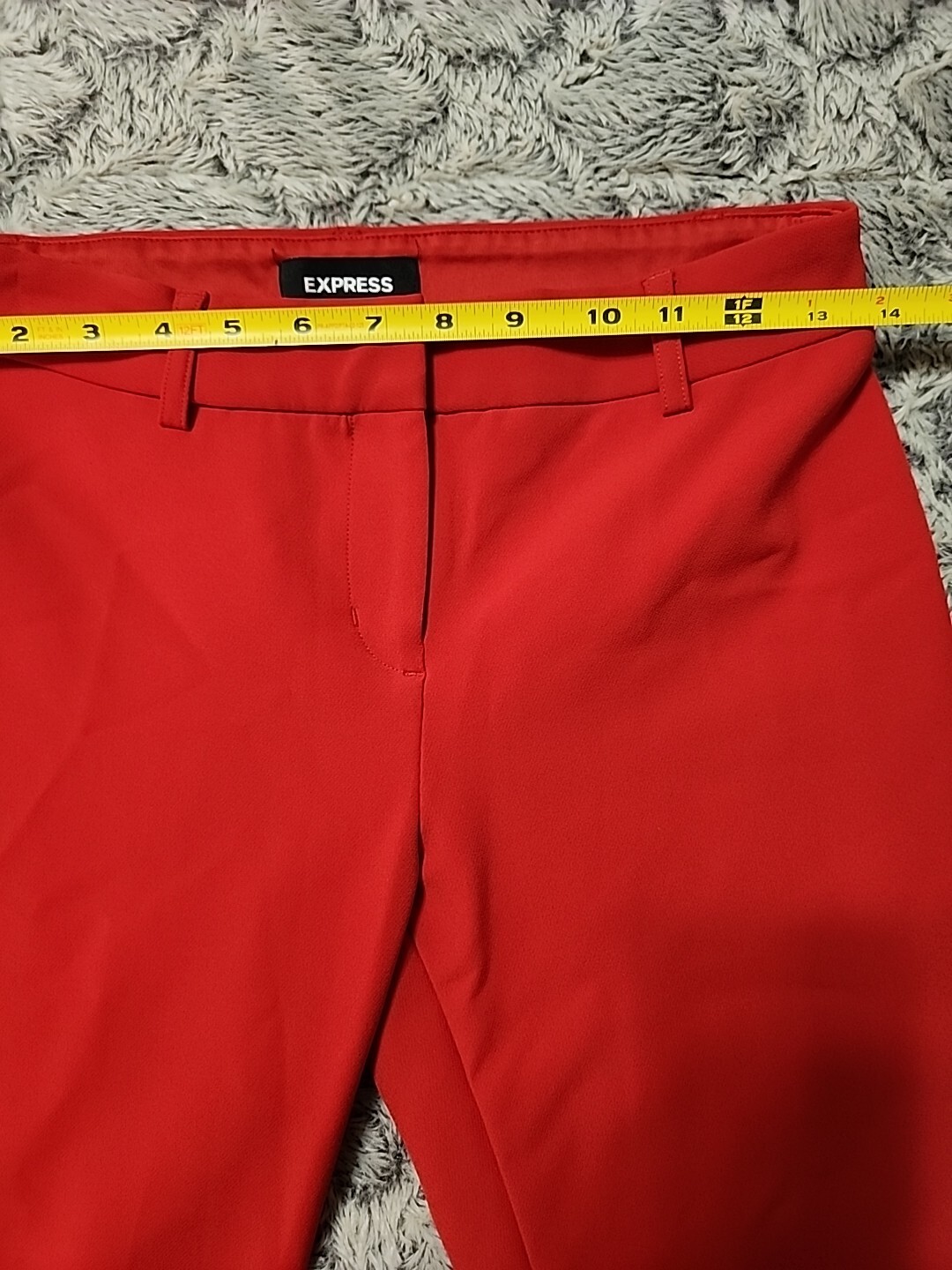 Express Pants Womens 2 Regular Solid Red Business… - image 4