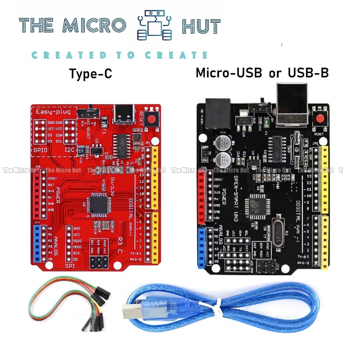 3.3V 5V Dual Output Uno Rev3 Development Board With USB Type-C ...