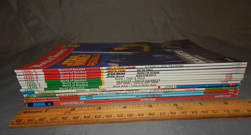 13 leveled readers STAR WARS marvel iron man hulk batman level 1 2 3 books lot - Picture 16 of 16