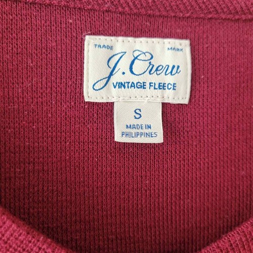 J. Maglione vintage Crew pile bordeaux collo a V taglia small classico preppy accogliente - Foto 5 di 7