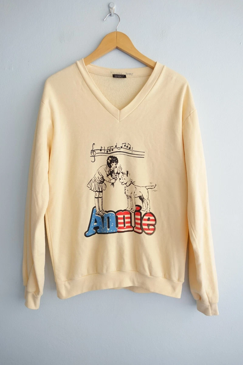 Vintage Gotcha Bonds Mens Sweatshirt sz 105cm V Neck Annie the Musical Sandy Dog