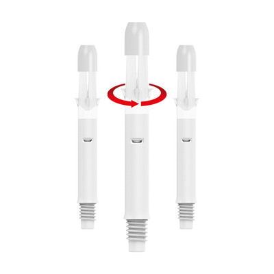 Schaft L-Style Silent Straight Spin mit Champagne Ringe, weiß - L260, ca. 39 mm