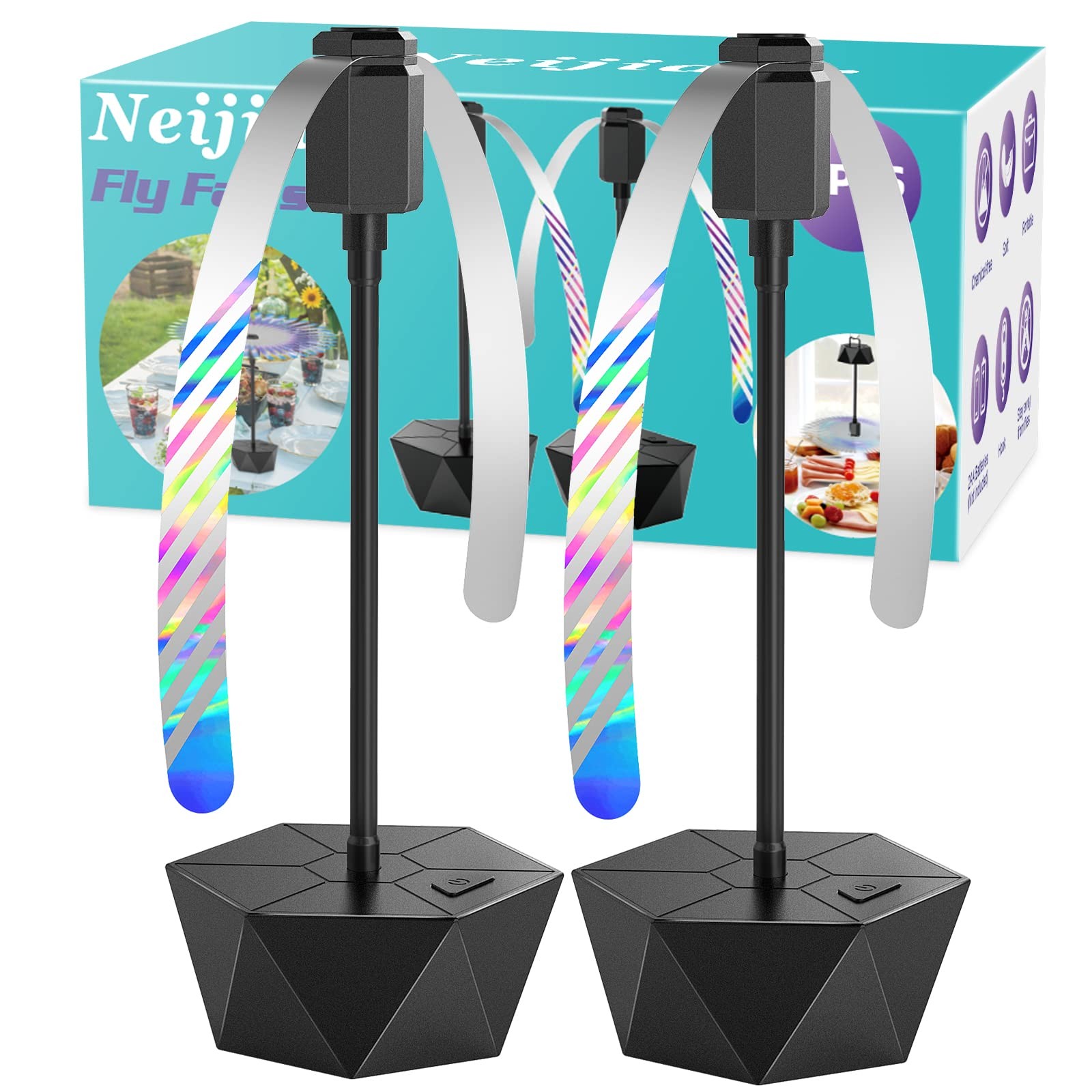 Ventilateur Anti-Mouche Répulsif pour Chasser les Insectes des Assiettes