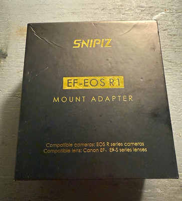 SNIPIZ EF-EOS R1 Lens Adapter Canon EF/EF-S to EOS R Series, Twist-On