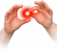 Set of 2 Light up Red Flashing Rubber Thumb Tips for Finger Tricks