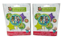 2 Anagram CoComelon Foil Balloon Bouquet 5 Piece Happy Birthday Party Decoration