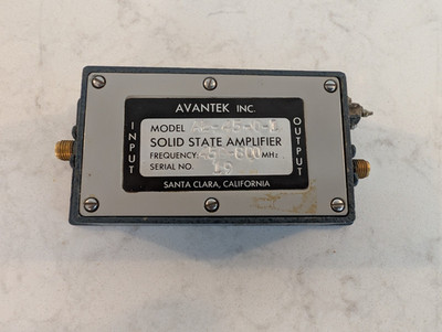Avantek AL-45-0 RF Amplifier 450 800MHz Solid State  Vintage Amplifier As Is