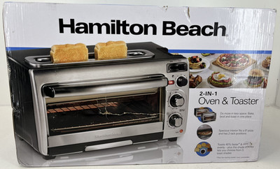 Hamilton Beach - 2-in-1 Oven & Toaster - Stainless Steel