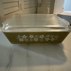 Vintage PYREX Spring Blossom Crazy Daisy Refrigerator Dish 0503 With Lid