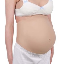 Fake Realistic Silicone Pregnant/Expecting Baby Belly - Cosplay Costume Beige M