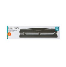 Pen Gear 3-Hole Punch, 12 Sheet Capacity, Black