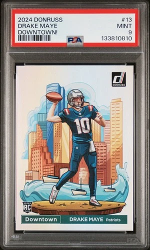 2024 PANINI DONRUSS DOWNTOWN! #13 DRAKE MAYE ROOKIE RC PSA 9