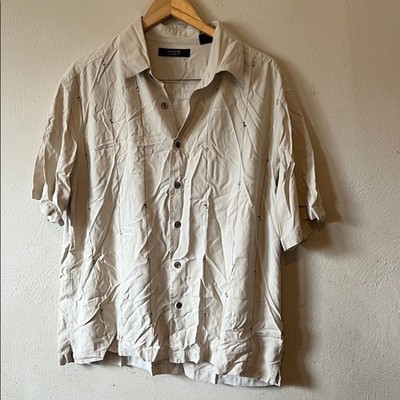 Axis 100% Silk Mens Button Up Mixology Theme
