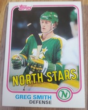 1981-82 Topps Greg Smith #W112 - Minnesota North Stars
